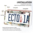 thumbnail image 3 of Aluminum License Plate Frame 2 Pack Car Exterior Accessory Car Tag Holder for Front Rear Plates Cars Decor Christmas Design with Snowmen, 3 of 7