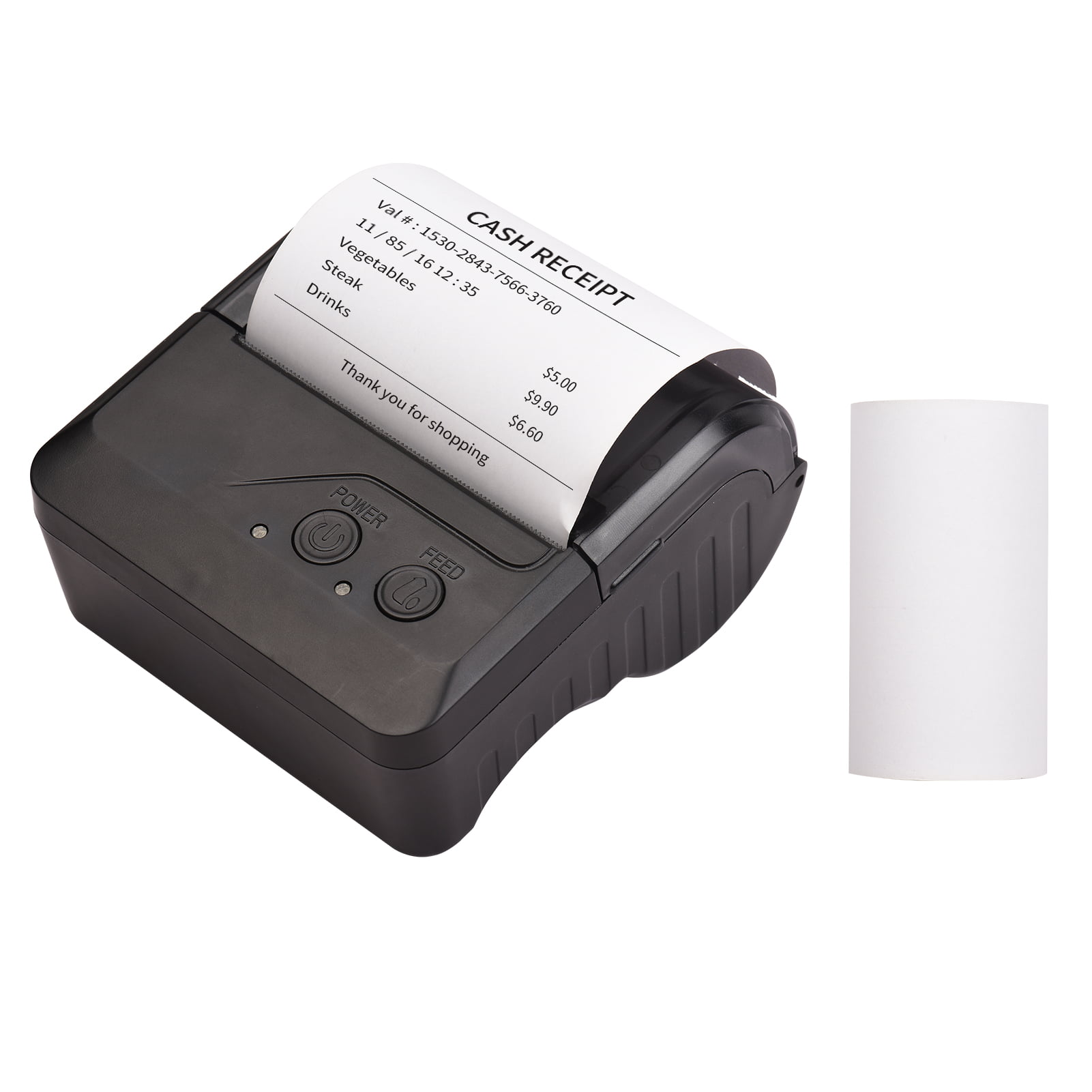Thermal Printer Label Printer 80MM Mini Thermal Receipt Printer Barcode Receipt Fast Printer Support USB Wireless/WiFi Compatible with iOS Android Windows