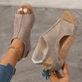 thumbnail image 2 of Sandales Habillées à Plateforme Compensée pour Femmes avec Bride Arrière Ajustable, Mode 2025, Slingback Épais, Chaussures d'Été, 2 of 5