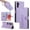 Purple, variant on Wallet Leather Case For Samsung Galaxy S25+ 5G / Galaxy S24+ 5G 6.7",with Card Holder,wristband, Shockproof Kickstand Embossed Cute Cats, Snap Phone Case,Purple