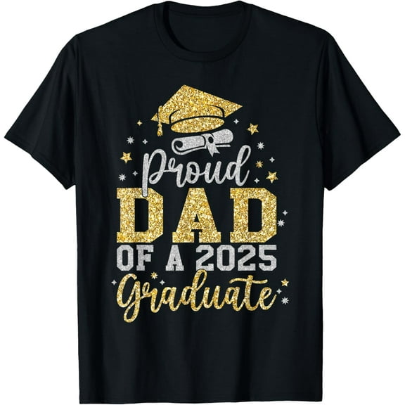Proud Dad of A 2025 Graduate Senior Mom Graduation 2025 T-Shirt100% cotton