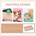 thumbnail image 4 of Juego de 4 estantes de exhibición con tablero de enchufes, soporte para púas de cóctel, soportes de comida para niños de madera de roble, 4 of 6