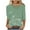 Green Plus Size Blouse for Women_i, variant on CYMMPU Summer Trendy Shirts 3/4 Sleeve Loose Fit Spring Tops Floral Pattern Blouses for Women Dressy Casual V Neck Business Elegant Work Tops T-Shirts Green XXXXL
