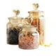 thumbnail image 4 of Tarro de cristal con tapa de amor, color ámbar, para almacenar y sellar, para frutos secos, granos de café, cáscara de naranja, hojas de té, 4 of 5