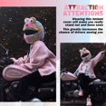 thumbnail image 4 of x xotic tech Motorcycle Helmet Cover Suitable for Most Full Face Helmets, Cartoon Fluffy Plush Moto Sleeve Easy to Install Fun Riding Gear for Girls and Boys Gifts 4 Free Keychain (Big Eye Rainbow), 4 of 9