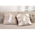 thumbnail image 3 of Saro Lifestyle 6046.N18S 18 in. Square Embroidered Rabbit Throw Pillow, Natural, 3 of 3
