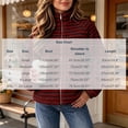 thumbnail image 3 of LUVDA Women's Stripe Fleece Jacket Full Zip Stand Collar Cozy Casual Fall Winter, 3 of 9