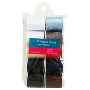 Allary Multi-Color All Purpose 100% Polyester Sewing Thread, 200 yd (10 Piece)