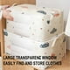 thumbnail image 1 of Quilt Storage Bag Large Capacity | Hand Luggage Moving Packing Organizer | Household Wardrobe Dustproof Holder | Bedding Blanket Clothing | Heavy Duty | 1 Pack | Spacious Durable Portable, 1 of 9