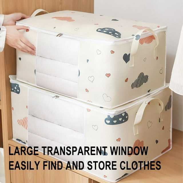 Bolsa de almacenamiento, gran capacidad, para equipaje de mano de viaje, con asas resistentes, protege la ropa de cama del polvo y la humedad, ideal para organizar el hogar y guardar ropa de