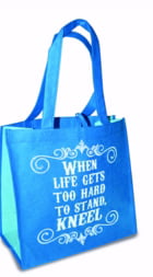 When Life Gets Too Hard To Stand Kneel Reusable Shopping Tote New Eco Friendly 