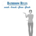 thumbnail image 2 of Bathroom Rules Wash Brush Floss Flush Quote Saying Wall Decal Sticker, 2 of 4