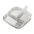 thumbnail image 3 of kowaku 2Pcs Divided Plates Divided Platters with Handle Lightweight Tableware Side Dish Trays for Fruit Kitchen Dipping Sauces Snack Clear, 3 of 9