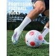 thumbnail image 4 of PULIOU Men Grip Soccer Socks, 3 Pairs, Non Slip Silicone Grip, Breathable Cushioned Athletic Socks for Sports Training, White, 4 of 7