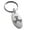 Silver, variant on Stainless Steel Celtic Triquetra Interlaced Knot Engraved Small Oval Charm Keychain Keyring