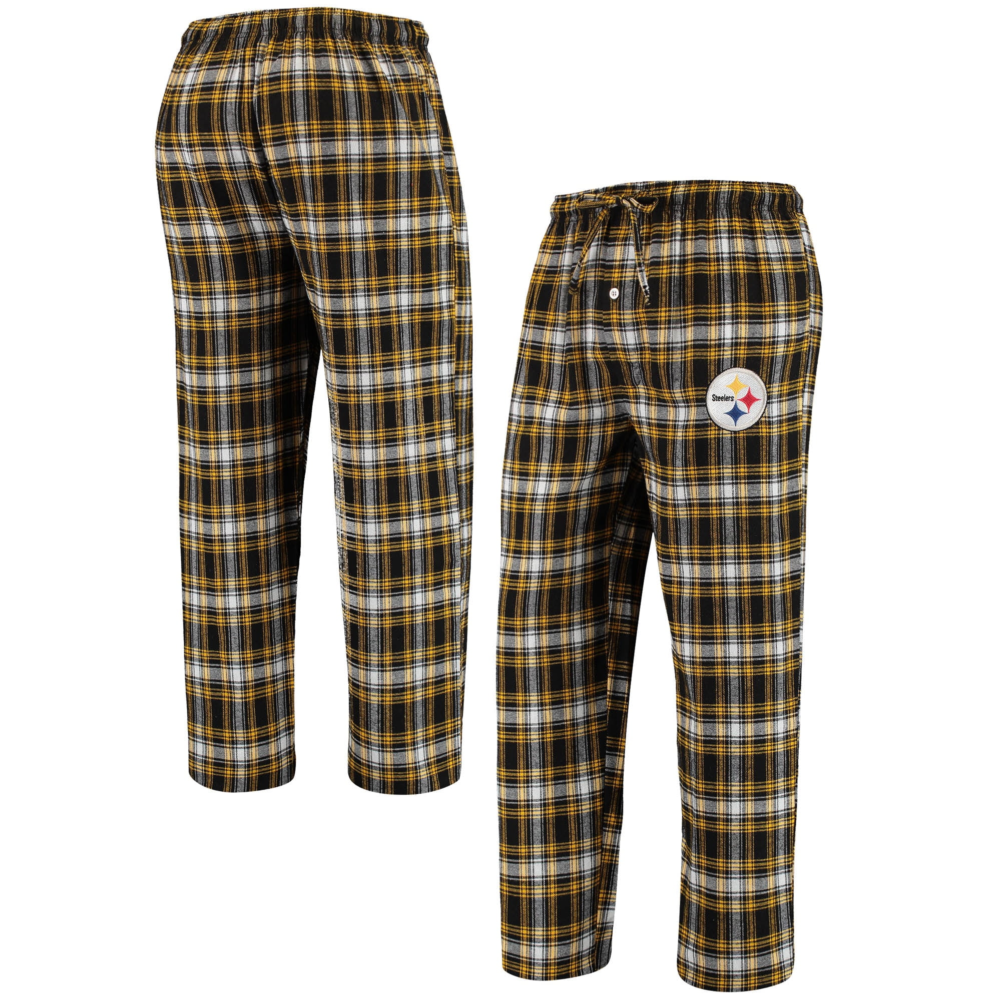 Men's Black/Gold Pittsburgh Steelers Administration Flannel Pants