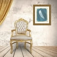 thumbnail image 3 of Popp, Grace 26x32 Gold Ornate Wood Framed with Double Matting Museum Art Print Titled - Feathers on Dusty Teal VI, 3 of 4