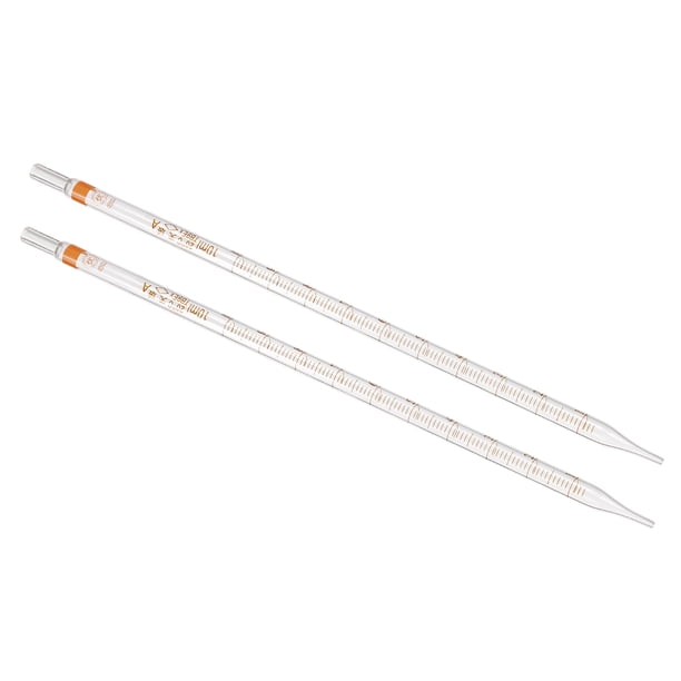 Pipetas graduadas Uxcell, 2 piezas de pipeta de vidrio borosilicato de 10 ml para transferencia de líquidos para laboratorio, transparente