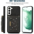 thumbnail image 2 of for Samsung Galaxy S22 Plus (Not S22) Crossbody Wallet Case for Women, Bling Glitter PU Leather Phone Case with RFID Blocking Card Holder Cover for Samsung Galaxy S22 Plus SZ Black, 2 of 18