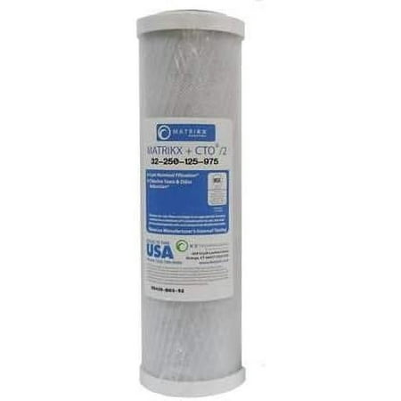 

MatriKX (32-250-10) 9.75 x2.75 CTO Carbon Block Chlorine Reduction 5 Micron Filter