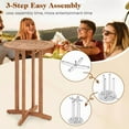 thumbnail image 6 of GVN 39 Inch Outdoor Acacia Wood Bar Table with Slatted Table Top, 6 of 10