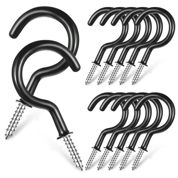 12 Pcs Screw-in Ceiling Hooks Wall Hooks Plant Hooks Kitchen Hooks Cup Hooks Great for Daily Use