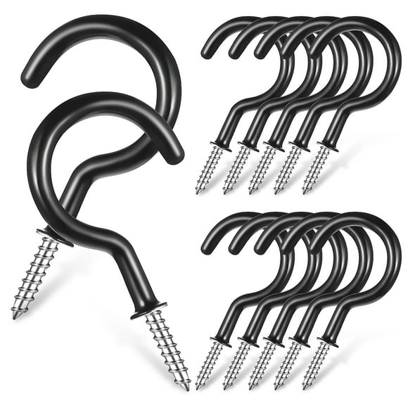 MasteelfCA 12 Pcs Ceiling Hooks Screw-in Ceiling Hooks Plant Hooks Cup Hooks Kitchen Hooks