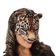 thumbnail image 3 of Halloween Leopard Masque Animal Effrayant Demi-Visage pour Spectacle Nocturne Adulte, 3 of 8