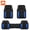 Blue, variant on Ozark Trail Rubber Car Floor Mats, Heavy Duty Rubber Floor Mats, Injection Molded Aluminum Film, Trim-to-Fit All Weather Mats, Waterproof Easy-Clean Front and Rear Interior Protection, 3 Piece Red