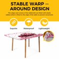 thumbnail image 4 of Valentine's Day Table Cloths for 4 Foot Rectangle Tables, Pink Love Roses Truck Romantic White Patio Waterproof Elastic Fitted Tablecloths, Washable Rectangular Table Cover for Camping, 4 of 8