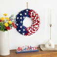 thumbnail image 2 of Northlight Layered Wood Americana Stars and Stripes Wreath - 15", 2 of 5