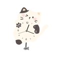 thumbnail image 4 of Reloj de pared con motivo de gato, silencioso, bonito, para escuela, hogar, cocina, hotel, oficina, sala de estar, dormitorio, reloj decorativo con nú, 4 of 8