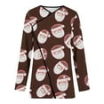 thumbnail image 5 of Antqov Womens Cardigan, Christmas Print Open Front Cardigans with Notched Lapel, Daily Trendy Relaxed Lightweight Comfy Casual Cardigan Jackets, 5 of 7