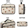 thumbnail image 3 of Strawberry and Dot Beige Pattern Insulated Lunch Bag Teens,Bento School Lunch Bag for Teens for Work,Picnic or Travel 10.6x7.7x4.3 Inches,12 Can Capacity, 3 of 6