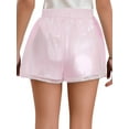 thumbnail image 2 of Haitryli Kids Girls Shiny Tulle Shorts Elastic Back Waistband Glossy Culottes for Birthday Party Stage Performance White 12, 2 of 5
