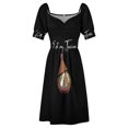 thumbnail image 4 of Divertido Eat My Delicious Vegetales Tagine vestido de manga corta vestido de noche de mujer vestido de verano mujer 2025, 4 of 6