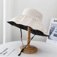 thumbnail image 1 of LinYooLi Women's Bucket Hat Summer Solid Color Cap Japanese Simple Foldable Casual Bucket Hat Vinyl Sunscreen and Sunscreen Bucket Hat, 1 of 6