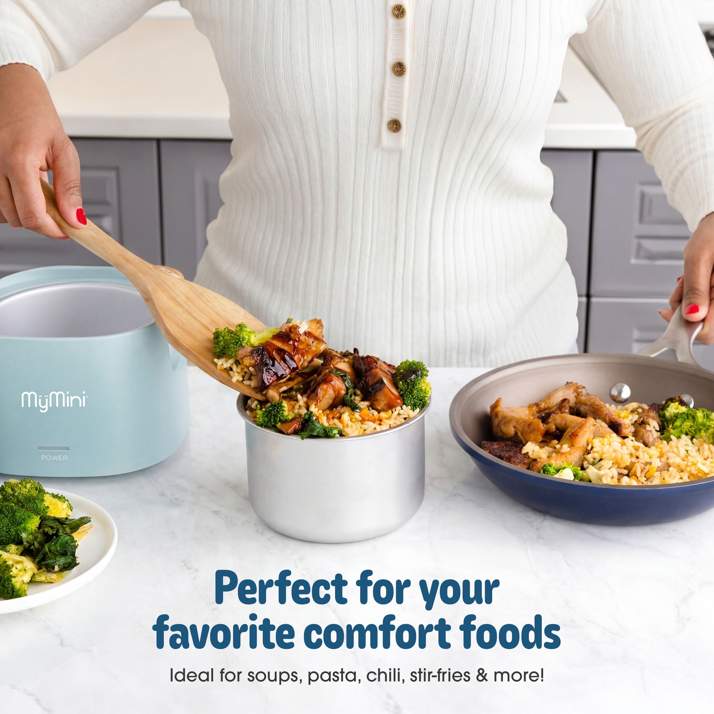MyMini Portable Heated Lunchbox Slow Cooker for Meals, 2.5 Cups
