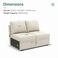 thumbnail image 4 of HONBAY Modular Sleeper Storage Sofa, Loveseat, Grey, 4 of 6