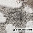 thumbnail image 5 of Bathroom Rugs Non Slip Washable, Blue Large Bath Mats for Bathroom Floor, Soft Cute Daisy, Shaggy Soft and Absorbent, Thick Plush Shower Bath Rug Runner Decor, 5 of 7