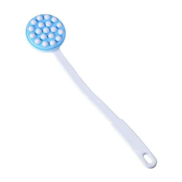 Mango largo de mano, fácil acceso para protector solar, crema, gel de ducha en la espalda, piernas y pies, cepillo de baño de ducha largo