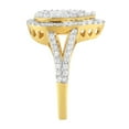 thumbnail image 5 of 2 Micron Yellow Plated Sterling Silver 1 1/2ct TDW Diamond Cluster Ring (J-K,I1-I2), 5 of 8