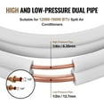 thumbnail image 4 of 16FT HVAC Line Set Kit - 1/4" & 1/2" Copper Pipes with Insulation - Compatible with Mini Split AC/Heat Pump - 18ft Wire Included, 4 of 10