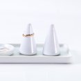 thumbnail image 3 of MasteelfCA 2Pcs White Ceramic Finger Ring Racks Creative Cone Shaped Ring Storage Shelves Ring Jewelry Organizer Holder, 3 of 8