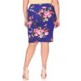 thumbnail image 2 of Women's Plus Size Floral Print Knee-Length Fitted Style Pencil Skirt, 2 of 5