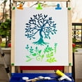 thumbnail image 5 of Tree of Life Stencil Leaf Template 12x8 Inch Large Reusable Decoration Sign Square Tree Stencils, 5 of 7