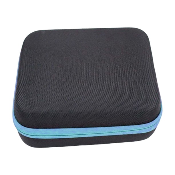 Kearding Bolsas de aceite esencial Estuche de perfume Botellas Ranuras de aromaterapia 30 Soporte de transporte Contenedor Maquillaje cosmético Almacenamiento y organización del hogar Azul
