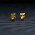 thumbnail image 3 of 3CT Princess Cut Solitaire Lab Created Diamond Stud Earring 14k Yellow Gold Plated, 3 of 4