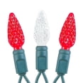 thumbnail image 5 of Novelty Lights Red/Pure White C6 LED Christmas String Lights 70 Strawberry Bulbs (Green Wire, 24 Feet), 5 of 9