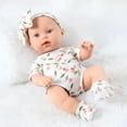 thumbnail image 2 of Qaailabf Cheap Stuff 30cm Reborn Doll Simulation Pacifier Boys and Girls Bib Change Soft Rubber Toy Gift, 2 of 3